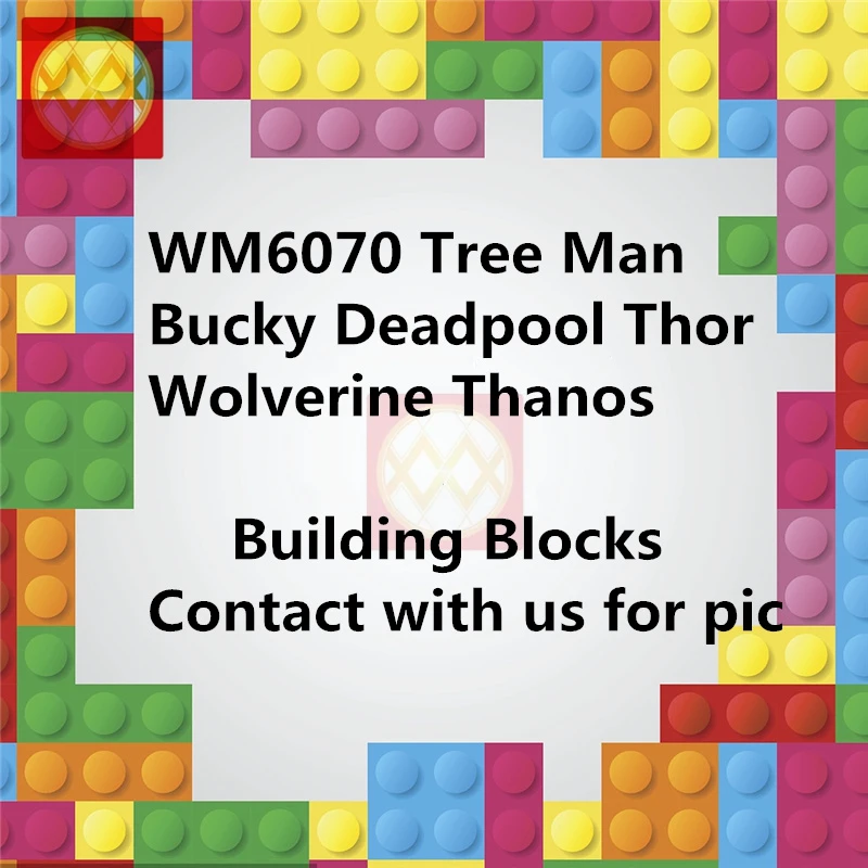 Blocks WM6070 Tree Man Avengers Captain America Thor Hulk Thanos Wolverine Deadpool Batman Building Blocks Toys For Children
Blocks WM6070 Tree Man Avengers Captain America Thor Hulk Thanos Wolverine Deadpool Batman Building Blocks Toys For Children