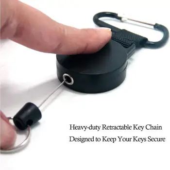 New Retractable Pull Key Ring Chain Belt Clip Carabiner Holder Recoil Card 60cm Extractable To Swivel-Back Reel Extends Bad
New Retractable Pull Key Ring Chain Belt Clip Carabiner Holder Recoil Card 60cm Extractable To Swivel-Back Reel Extends Bad