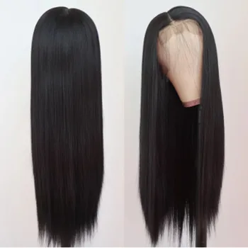 Glueless Jet Black Colored Silky Straight Synthetic High temperature Fiber Lace Front Wig For Black Women Adjustable Strap
Glueless Jet Black Colored Silky Straight Synthetic High temperature Fiber Lace Front Wig For Black Women Adjustable Strap