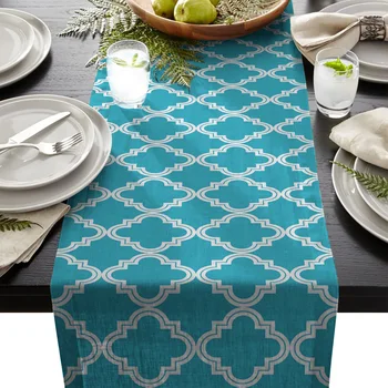 Blue Moroccan Geometric Checks Printed Table Runner Christmas Decorations for Home Table Runners for Wedding Party Home Decor
Blue Moroccan Geometric Checks Printed Table Runner Christmas Decorations for Home Table Runners for Wedding Party Home Decor