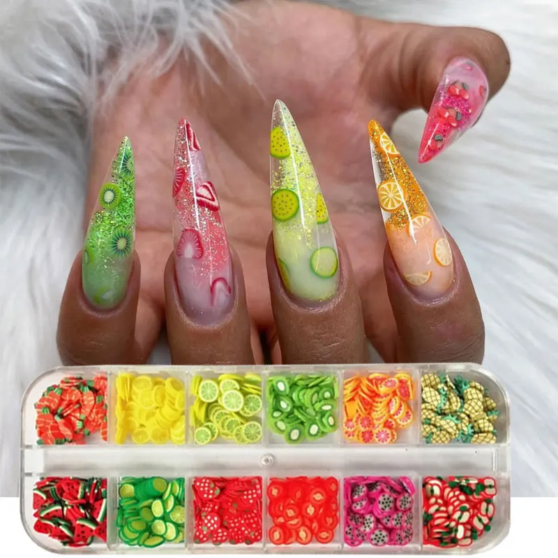 Mixed 3D Fruit Slices Sticker Polymer Clay DIY Designs Slice Lemon Nail Art Sliders Nails Art Decors Women Nail Tips Manicure
Mixed 3D Fruit Slices Sticker Polymer Clay DIY Designs Slice Lemon Nail Art Sliders Nails Art Decors Women Nail Tips Manicure