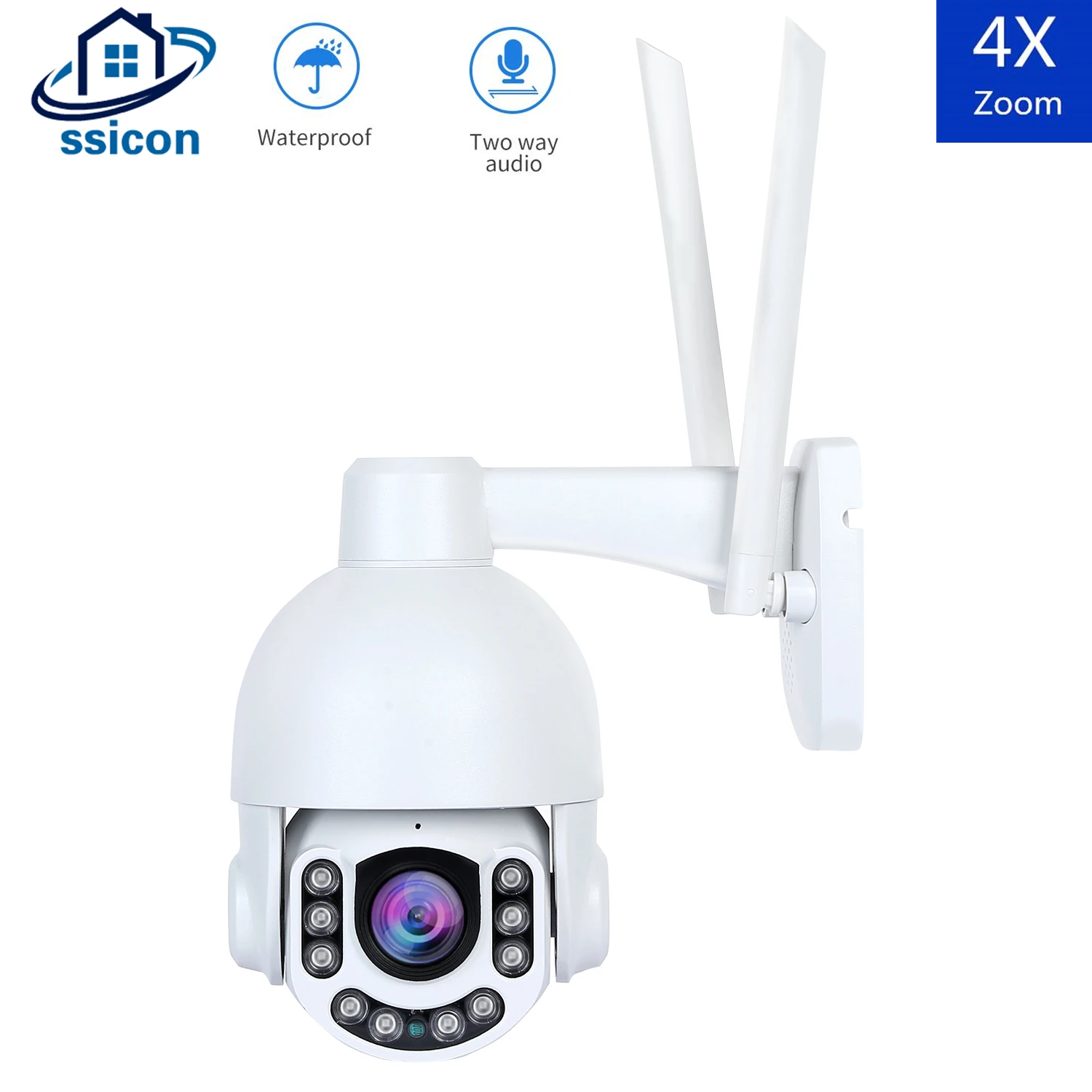 HD 5MP PTZ IP WIFI Camera Outdoor 2.8-12mm Lens 4X Zoom Two Ways AUDIO Wireless CCTV Security Camera CAMHI APP
HD 5MP PTZ IP WIFI Camera Outdoor 2.8-12mm Lens 4X Zoom Two Ways AUDIO Wireless CCTV Security Camera CAMHI APP