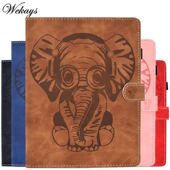 

Cover Coque For Apple Ipad Air 2 Ipad 6 A1566 A1567 Cartoon Elephant Leather Case For Ipad Air 2 Ipad6 Cover Cases For Ipad Air2