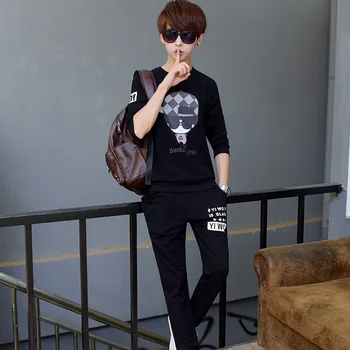 Men 2019 Autumn Long Sleeve Teenagers Slim Fit Sweater Suit Return 
Men 2019 Autumn Long Sleeve Teenagers Slim Fit Sweater Suit Return