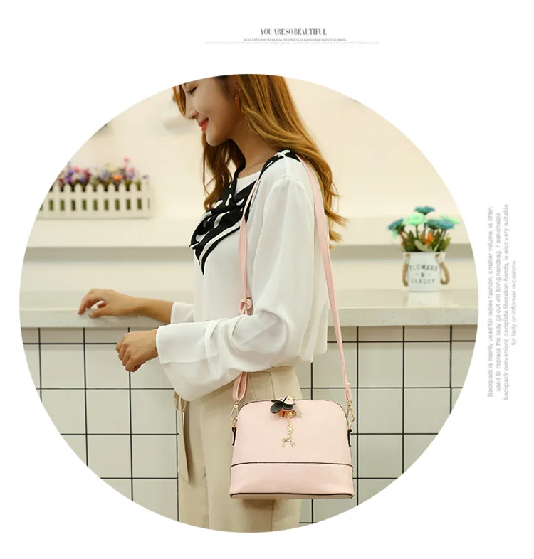 2020 Women Messenger Bags Fashion Mini PU Leather Bag With Deer Toy Shell Shape Bag Women Shoulder Bags Ladies Zipper Handbag 2020 Women Messenger Bags Fashion Mini PU Leather Bag With Deer Toy Shell Shape Bag Women Shoulder Bags Ladies Zipper Handbag