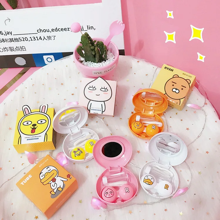 Cute Cartoon Pattern Care Box of Contact Lens Cosmetic Contact Lenses Box Korean-style Kakao Series Contact Lens Case
Cute Cartoon Pattern Care Box of Contact Lens Cosmetic Contact Lenses Box Korean-style Kakao Series Contact Lens Case