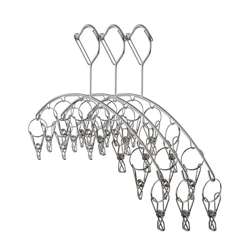 3Pcs Stainless Steel Laundry Drying Rack Drip Hanger with 6/8/10 Clips Automatic Windproof Hook for Underwear Sock Glove Clothes
3Pcs Stainless Steel Laundry Drying Rack Drip Hanger with 6/8/10 Clips Automatic Windproof Hook for Underwear Sock Glove Clothes