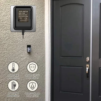 18V AC Transformer 5 Meter Cable Wifi Doorbell Camera Power Adapter for IP Video Intercom Ring Wireless Doorbell 110V-240V Imput
18V AC Transformer 5 Meter Cable Wifi Doorbell Camera Power Adapter for IP Video Intercom Ring Wireless Doorbell 110V-240V Imput