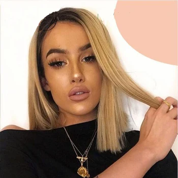 13*4 Lace Front Wigs with Baby Hair Black Hair Ombre Blonde Short Bob Black Human Hair Lace Wigs Pre Plucked For Women
13*4 Lace Front Wigs with Baby Hair Black Hair Ombre Blonde Short Bob Black Human Hair Lace Wigs Pre Plucked For Women