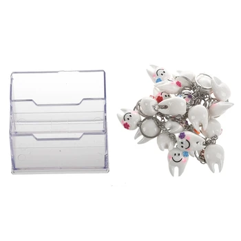 1x Desktop Business Card Holder Display Stand 2 Compartments & 20 Pcs Keychain Key Ring Hang Tooth Shape
1x Desktop Business Card Holder Display Stand 2 Compartments & 20 Pcs Keychain Key Ring Hang Tooth Shape