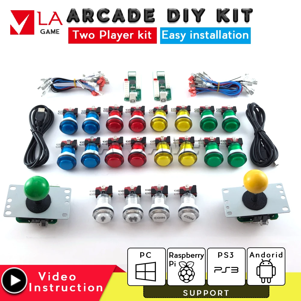 arcade cabinet diy arcade zero delay encoder kit arcade joystick 8 way pc USB to PC Rasberry PI 4 arcade button led 5v
arcade cabinet diy arcade zero delay encoder kit arcade joystick 8 way pc USB to PC Rasberry PI 4 arcade button led 5v
