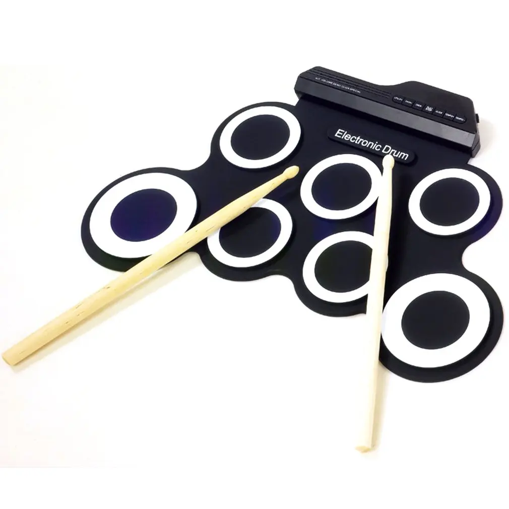 7 keys NEW Portable Digital Mono Electronic Drum Set Kit Silicon Pads Built-in Speaker USB Powered with Drumsticks Foot Pedals
7 keys NEW Portable Digital Mono Electronic Drum Set Kit Silicon Pads Built-in Speaker USB Powered with Drumsticks Foot Pedals