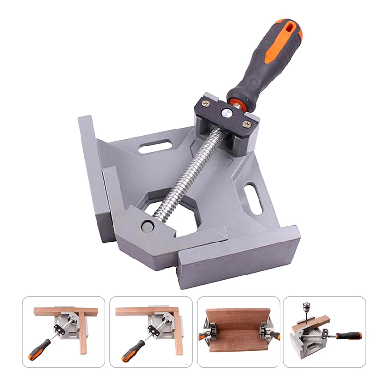 90 Degree Adjustable Carpenter Clip Angle Clamp Woodworking Frame Clip Tools Right Angle Aluminum Alloy Single Handle Tool Clamp
90 Degree Adjustable Carpenter Clip Angle Clamp Woodworking Frame Clip Tools Right Angle Aluminum Alloy Single Handle Tool Clamp