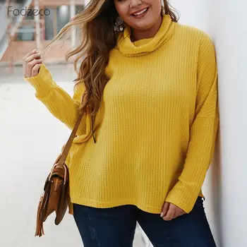 FADZECO Turtleneck Female Baggy Clothing Women T Shirt Autumn Winter Plus Size Knitted Tops Fashion Loose Casual Style 4XL
FADZECO Turtleneck Female Baggy Clothing Women T Shirt Autumn Winter Plus Size Knitted Tops Fashion Loose Casual Style 4XL