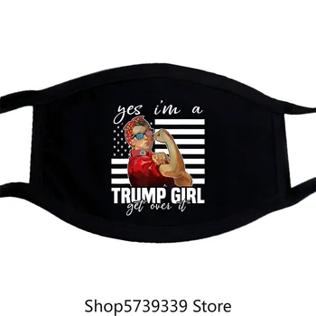 

Yes Im A Trump Girl Get Over It Mask Trump 2020 Mask Vintage Men Gift Tee Washable Reusable Mask with