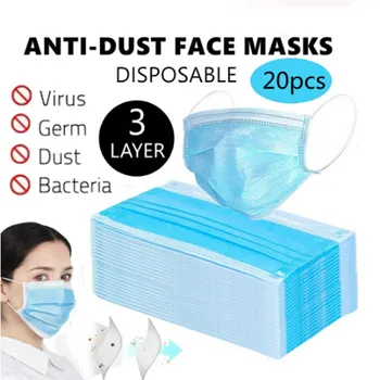 20PCS Anti-Pollution 3 Laye Mask dust protection Masks Disposable Face Masks Elastic Ear Loop Disposable Dust Filter Safety Mask
20PCS Anti-Pollution 3 Laye Mask dust protection Masks Disposable Face Masks Elastic Ear Loop Disposable Dust Filter Safety Mask
