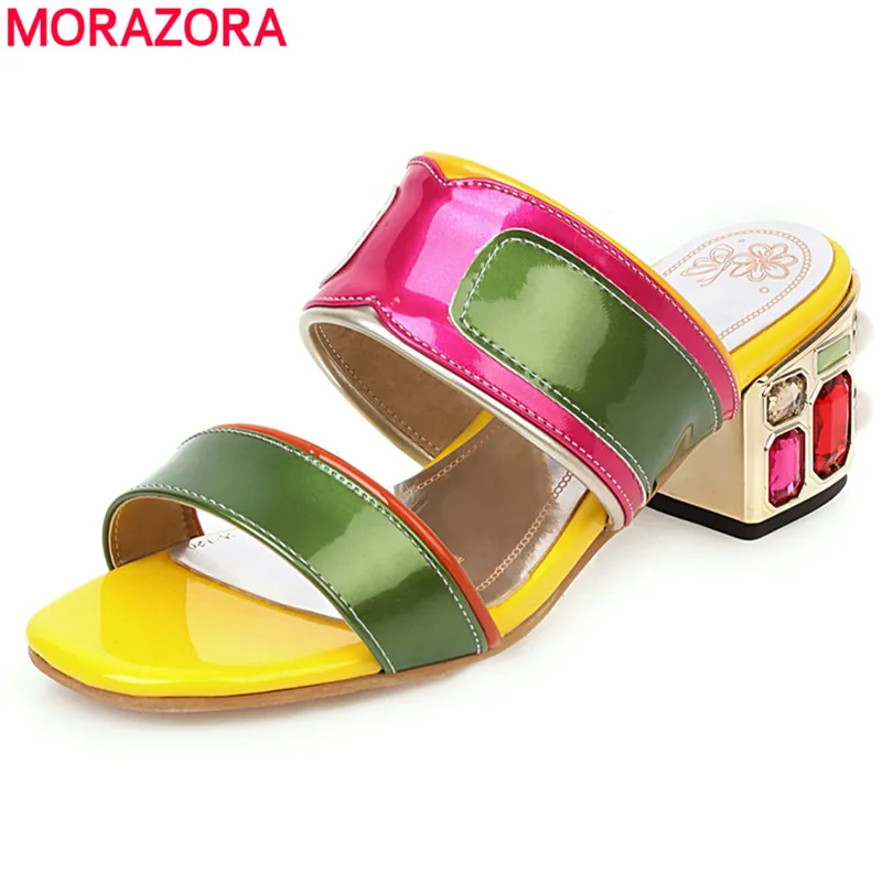 MORAZORA Plus size 34-48 New Women sandals slip on luxury rhinestone mixed color summer sandals female party casual shoes
MORAZORA Plus size 34-48 New Women sandals slip on luxury rhinestone mixed color summer sandals female party casual shoes