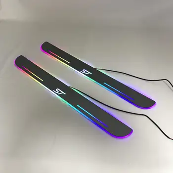 Acrylic door sill plate strip with led decorative welcome light moving door scuff for focus st mk3 
Acrylic door sill plate strip with led decorative welcome light moving door scuff for focus st mk3