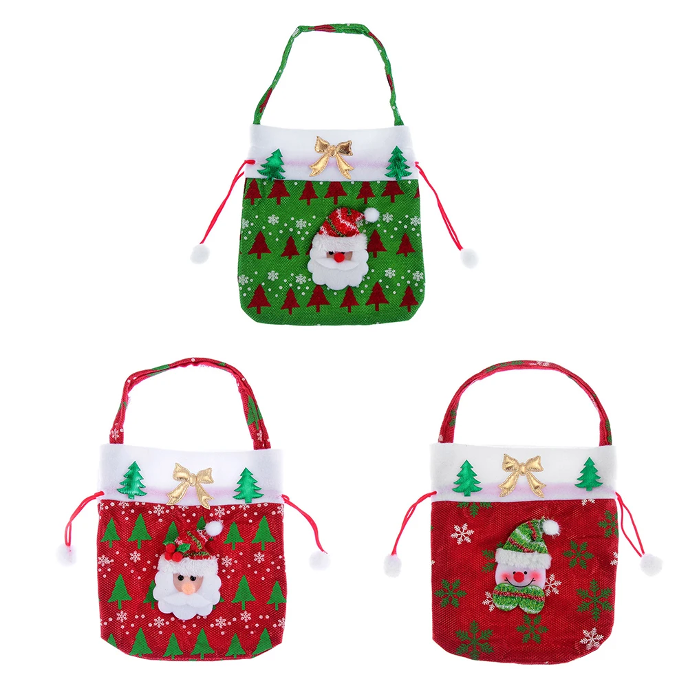 1pcs christmas gift drawstring bag present bag merry christmas