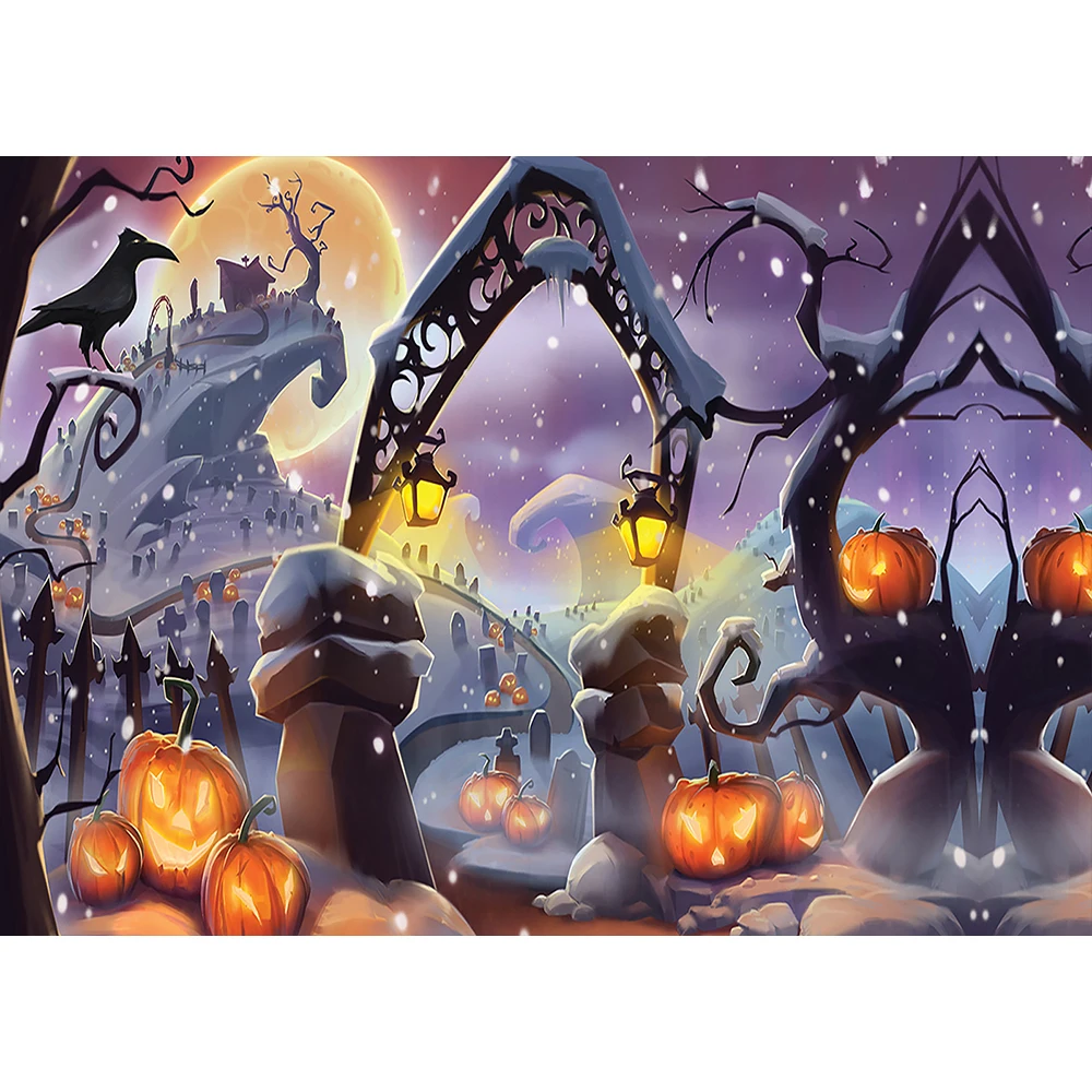 Halloween Photography Backdrop Haunted Castle Horror Graveyard Background Cemetery Gravestone Pumpkin Party Photo Studio Props
Halloween Photography Backdrop Haunted Castle Horror Graveyard Background Cemetery Gravestone Pumpkin Party Photo Studio Props