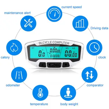 Universal Odometer Bike Computer Digital Display LCD Bicycle Backlight Wired Cycling Computer Durable Bicycle Speedometer
Universal Odometer Bike Computer Digital Display LCD Bicycle Backlight Wired Cycling Computer Durable Bicycle Speedometer