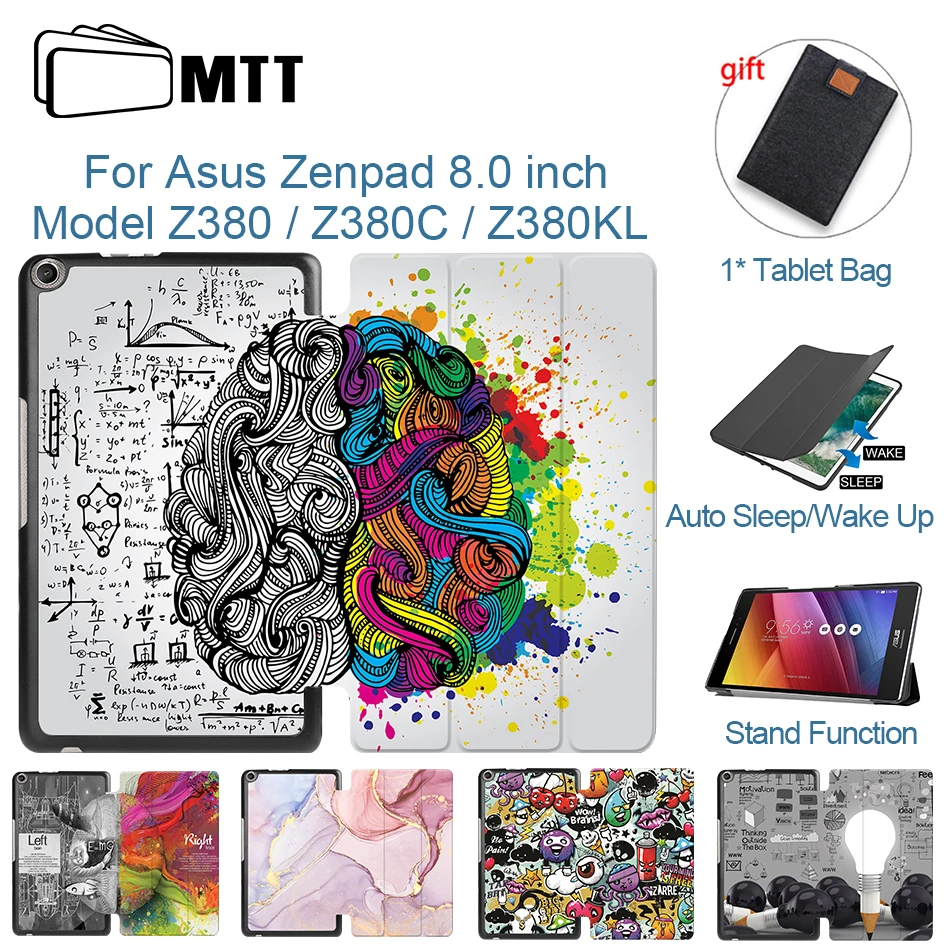 MTT чехол для планшета ASUS ZenPad 8 дюймов Z380 Z380C Z380KL искусственная кожа флип-подставка