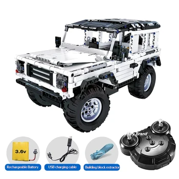 533PCS 2.4Ghz Technic Series Defender Off-load SUV Car Set Power Function DIY Model Building Blocks Toys For Kids Boys Gifts
533PCS 2.4Ghz Technic Series Defender Off-load SUV Car Set Power Function DIY Model Building Blocks Toys For Kids Boys Gifts