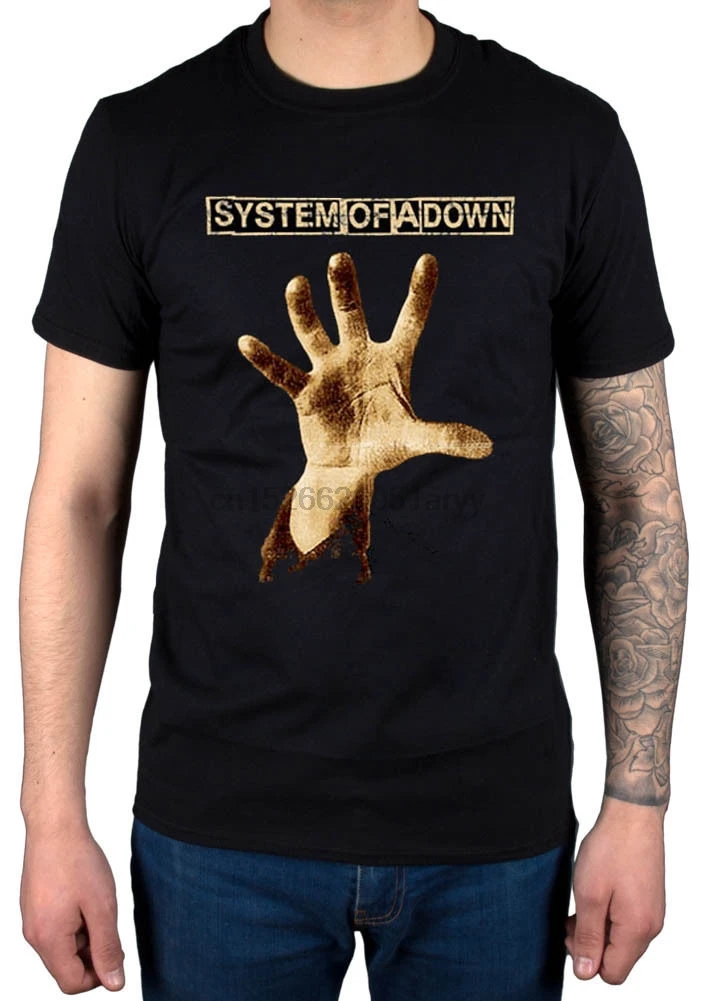 

Official System Of A Down Hand T Shirt SOAD System New Merch Serj Tankian 2019 fashion t shirt 100% cotton tee shirt