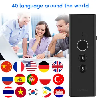 T8 Portable Mini Wireless Smart Translator 40 Languages Intertranslation travel translator Multi-Language for iOS Android phone
T8 Portable Mini Wireless Smart Translator 40 Languages Intertranslation travel translator Multi-Language for iOS Android phone