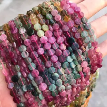 Natural stones AA rainbow tourmaline flat round colorful gemstone for jewelry beads needlework DIY fashion crystal perlas charm
Natural stones AA rainbow tourmaline flat round colorful gemstone for jewelry beads needlework DIY fashion crystal perlas charm