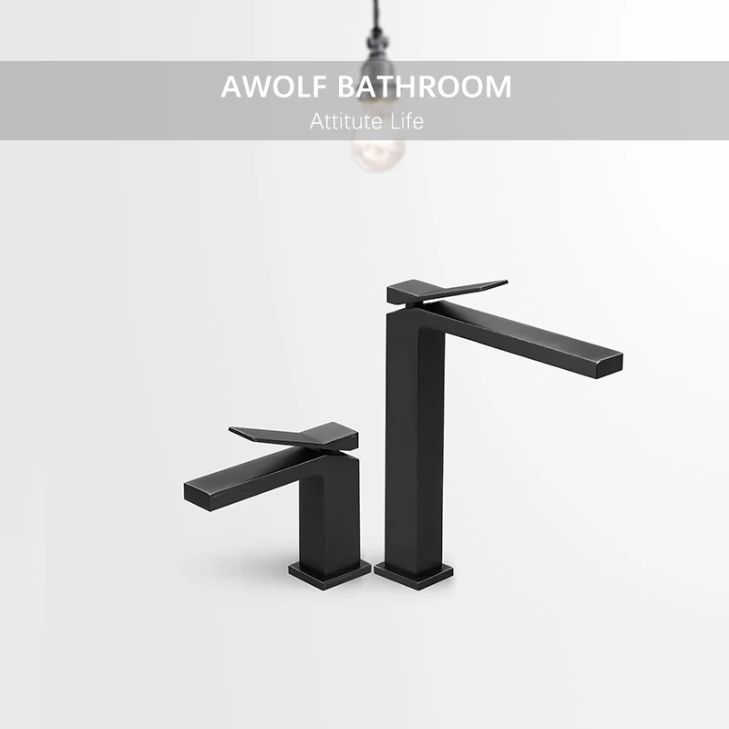 Bathroom Basin Faucet Solid Brass Matte Black Hot Cold Mixer Tap Creative Deck Mounted Single Handle Hole Sink Faucet ML8093
Bathroom Basin Faucet Solid Brass Matte Black Hot Cold Mixer Tap Creative Deck Mounted Single Handle Hole Sink Faucet ML8093