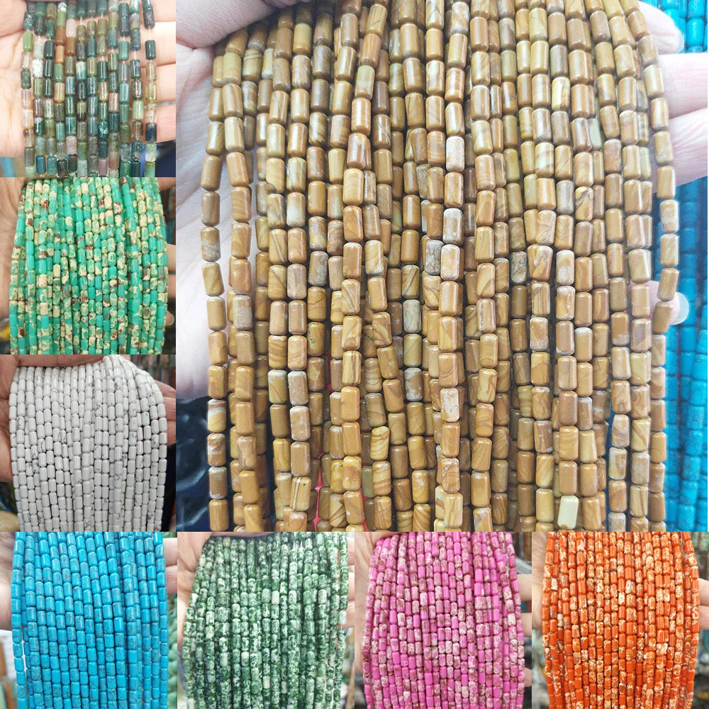4x8mm Natural Semi-precious Stone Loose Beads Strand Cylindrical Shape DIY for Making Necklace Bracelet 18 Colors for Choice
4x8mm Natural Semi-precious Stone Loose Beads Strand Cylindrical Shape DIY for Making Necklace Bracelet 18 Colors for Choice
