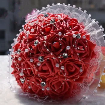 Artificial Pearl rhinestone Rose Bouquet Bridesmaid Bridal bridesmaids Simulation Holding Flowers for Wedding Party Decoration 
Artificial Pearl rhinestone Rose Bouquet Bridesmaid Bridal bridesmaids Simulation Holding Flowers for Wedding Party Decoration