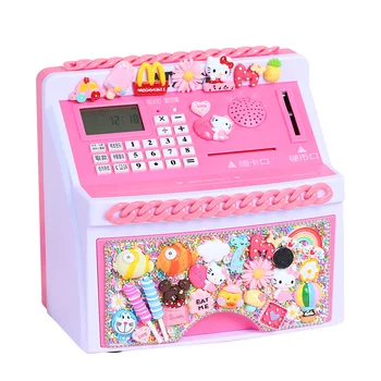ATM Machine Piggy Bank Heloo Kitty Doraemon Automatic Money Collection Money Bank for Kids Smart Password Box Safe Deposit Box
ATM Machine Piggy Bank Heloo Kitty Doraemon Automatic Money Collection Money Bank for Kids Smart Password Box Safe Deposit Box