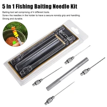 5-in-1 Carp Fishing Rigging Bait Needle Kit Tool Set Bait Boilie Drill Stringer Needle with Nonslip Aluminum Alloy Handle
5-in-1 Carp Fishing Rigging Bait Needle Kit Tool Set Bait Boilie Drill Stringer Needle with Nonslip Aluminum Alloy Handle