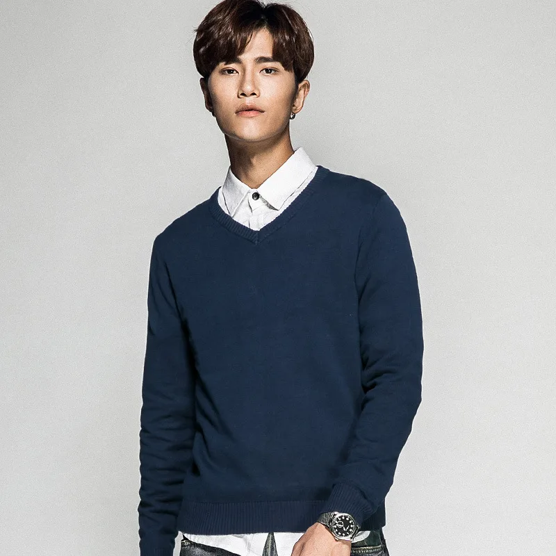 WERU Mann Solid Color V-neck MEN'S Knitwear Korean-style Multi-color Pure Cotton Micro Elastic Slim Fit Long Sleeve Sweater Men'
WERU Mann Solid Color V-neck MEN'S Knitwear Korean-style Multi-color Pure Cotton Micro Elastic Slim Fit Long Sleeve Sweater Men'