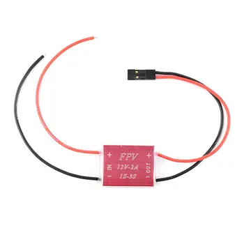 Red (1-3S) of aluminum alloy shell of 12V/2A Boost Module for Multicopter