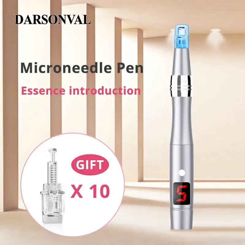 DARSONVAL Wireless USB Charging Micro Needling Pen Silver 2 Colors Led Facial Needle Cartridge Tattoo-Machine Microneedle pen
DARSONVAL Wireless USB Charging Micro Needling Pen Silver 2 Colors Led Facial Needle Cartridge Tattoo-Machine Microneedle pen