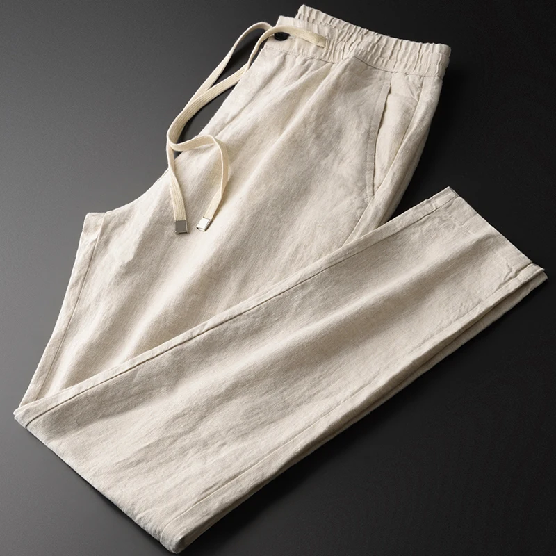 100% Linen Luxury Breathable Drawstring Casual Male Pants Plus Size 4xl Elastic Waist Slim Fit Mens Trousers
100% Linen Luxury Breathable Drawstring Casual Male Pants Plus Size 4xl Elastic Waist Slim Fit Mens Trousers