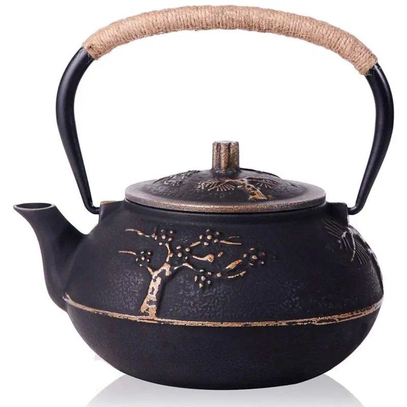 Japanese Cast Iron Teapot Kettle with Stainless Steel Infuser / Strainer , Plum Blossom 30 Ounce ( 900 ml )
Japanese Cast Iron Teapot Kettle with Stainless Steel Infuser / Strainer , Plum Blossom 30 Ounce ( 900 ml )