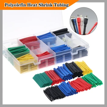 530/328/150/53PCS Polyolefin Heat Shrink Tubing Assorted Tube Cable Sleeves Wrap Wire Kit Multicolor/Black/Clear 
530/328/150/53PCS Polyolefin Heat Shrink Tubing Assorted Tube Cable Sleeves Wrap Wire Kit Multicolor/Black/Clear