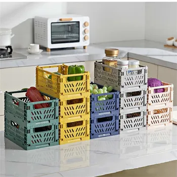 Folding Storage Basket Multifunction Stackable Desktop Cosmetic Fruit Snack Book Toy Portable Baskets Box Home Plastic Container
Folding Storage Basket Multifunction Stackable Desktop Cosmetic Fruit Snack Book Toy Portable Baskets Box Home Plastic Container