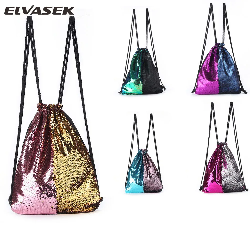 ELVASEK 2019 Fashion New Ladies Backpack Mermaid Two-color Sequin Backpack Ladies Colorful Outdoor Drawstring Backpack
ELVASEK 2019 Fashion New Ladies Backpack Mermaid Two-color Sequin Backpack Ladies Colorful Outdoor Drawstring Backpack