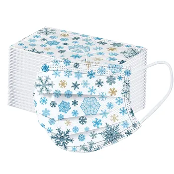 100pc Adult's Snowflake Printed Mask For Skin Care Masque Disposable Protective 3 Layer Ply Non-woven Face Masks Mondkapjes
100pc Adult's Snowflake Printed Mask For Skin Care Masque Disposable Protective 3 Layer Ply Non-woven Face Masks Mondkapjes