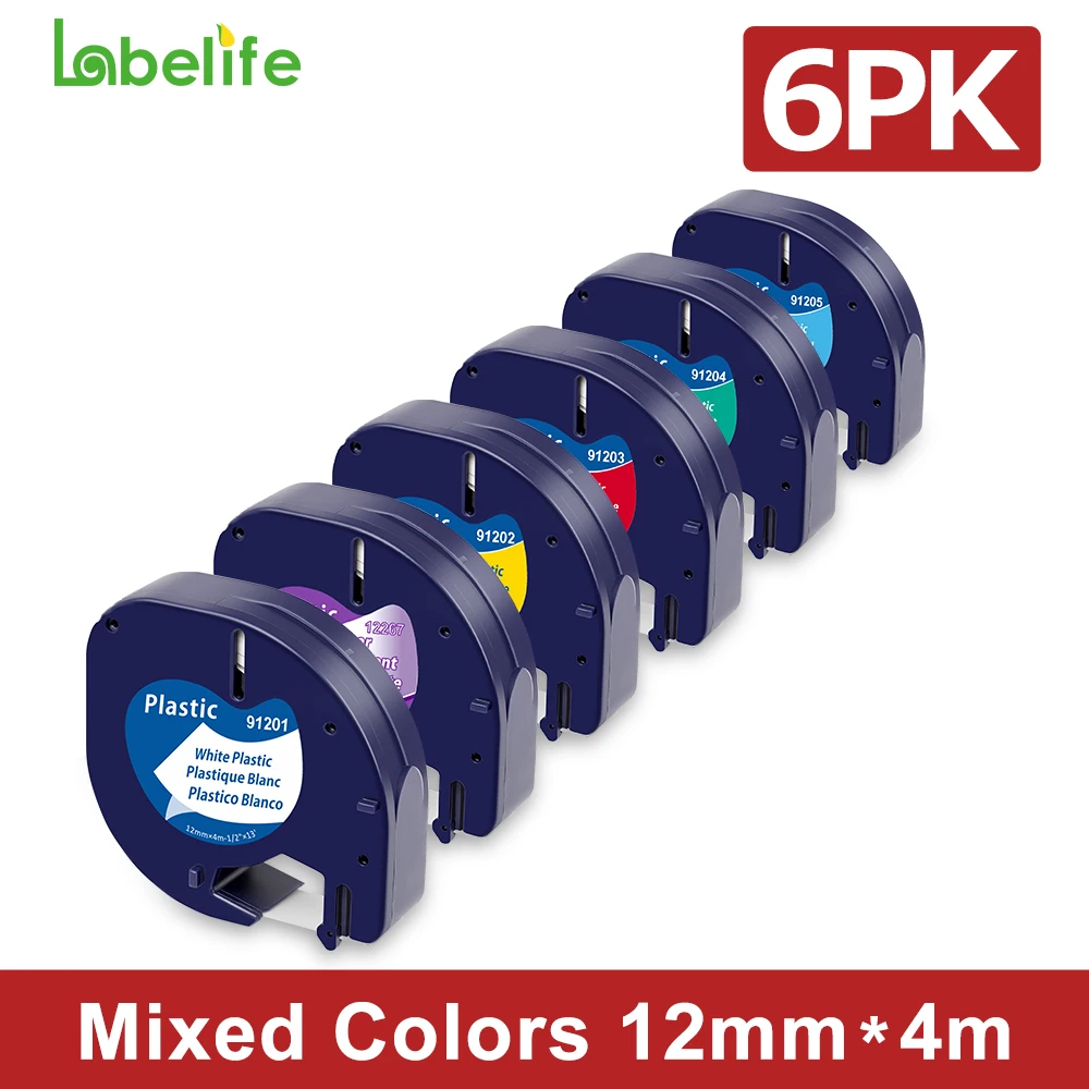 6PCS 91201 12267 91200 Compatible for DYMO LetraTag Label Tapes 12mm Black on White 16951 91203 Plastic Tape for LT-100H LT-100T
6PCS 91201 12267 91200 Compatible for DYMO LetraTag Label Tapes 12mm Black on White 16951 91203 Plastic Tape for LT-100H LT-100T