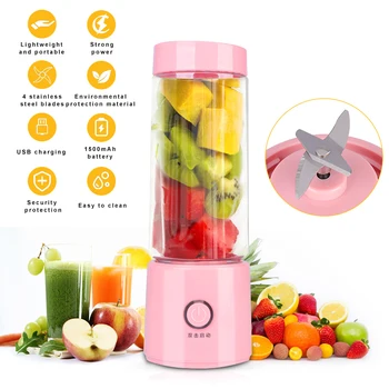 Electric Juicer 400mL Portable USB Rechargeable Smoothie Blender Machine Mixer Mini Juice Maker Fast Food Processor Mobile Mixer
Electric Juicer 400mL Portable USB Rechargeable Smoothie Blender Machine Mixer Mini Juice Maker Fast Food Processor Mobile Mixer