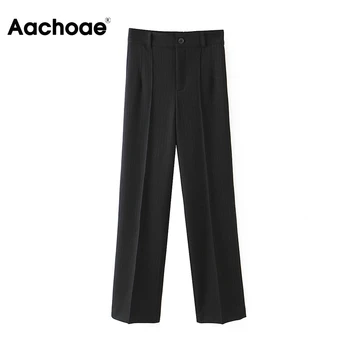 Aachoae Black Striped Suit Pants Women Office Wear High Waist Long Work Trousers Zipper Fly Ladies Pleated Trousers Casual Pants
Aachoae Black Striped Suit Pants Women Office Wear High Waist Long Work Trousers Zipper Fly Ladies Pleated Trousers Casual Pants
