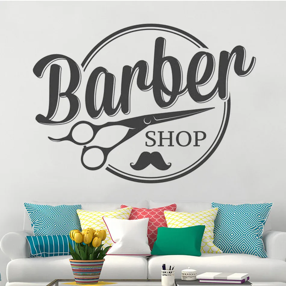 Barber Shop wall sticker vinyl hair salon wall decal window decor removable poster wall art mural HJ1154
Barber Shop wall sticker vinyl hair salon wall decal window decor removable poster wall art mural HJ1154