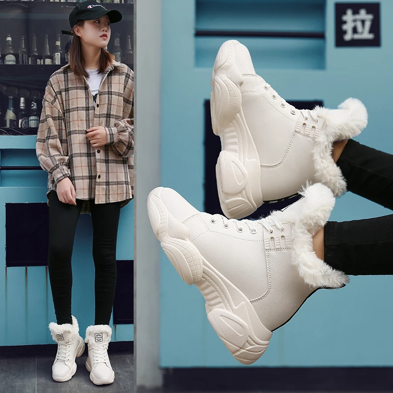 Black and white Plus Velvet Women Winter Snow Boots Warm Female Boots Bottes Pour Dames Ankle Boots Plus winter new Size 34-39
Black and white Plus Velvet Women Winter Snow Boots Warm Female Boots Bottes Pour Dames Ankle Boots Plus winter new Size 34-39