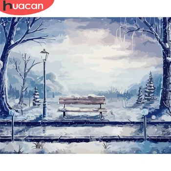 HUACAN Pictures By Numbers Winter Drawing On Canvas Paint By Number Snow Landscape Hand Painted Painting Art Gift
HUACAN Pictures By Numbers Winter Drawing On Canvas Paint By Number Snow Landscape Hand Painted Painting Art Gift